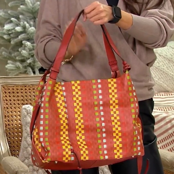 New Vince Camuto Convertible Leather Double Strap Tania Tote Moroccan Clay Multi - Picture 10 of 11